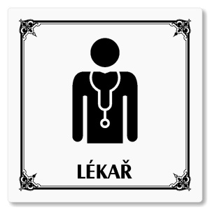 Lékař, 100x100mm, bílá, Nebraska